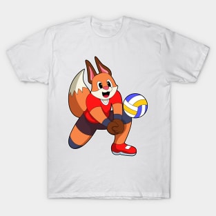 Fox at Volleyball Sports T-Shirt